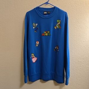 Super Mario & Friends Crewneck Sweatshirt - Blue - XL